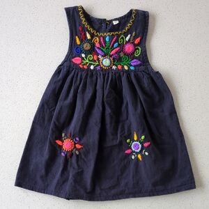 Colorful Southwestern Embroidered Kids Dress